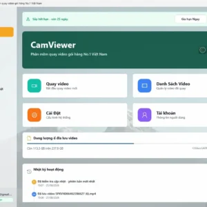 CamViewer - phần mềm quay video đóng gói hàng hóa